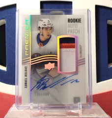 Samuel Bolduc 2023-24 - Rookie Acetate Patch Auto /249 Ud Premier Upper Deck